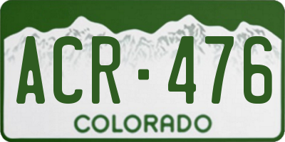 CO license plate ACR476