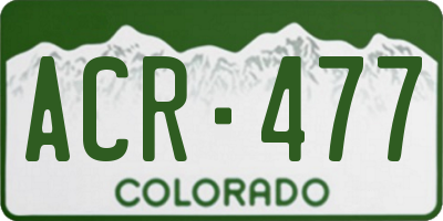 CO license plate ACR477