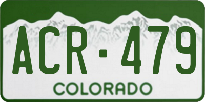 CO license plate ACR479