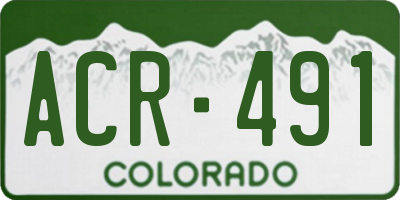 CO license plate ACR491