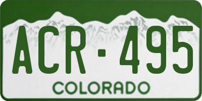 CO license plate ACR495