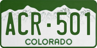 CO license plate ACR501