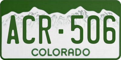 CO license plate ACR506