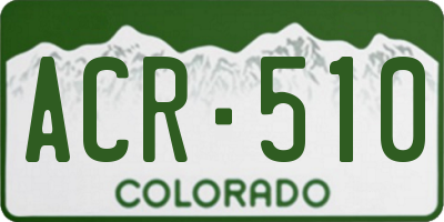 CO license plate ACR510