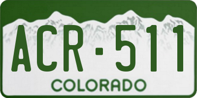 CO license plate ACR511