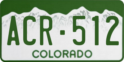 CO license plate ACR512