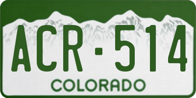 CO license plate ACR514