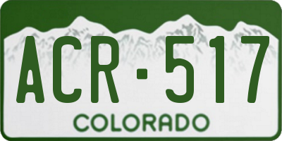 CO license plate ACR517