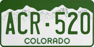 CO license plate ACR520