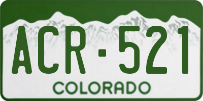 CO license plate ACR521