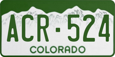 CO license plate ACR524