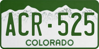 CO license plate ACR525