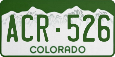 CO license plate ACR526