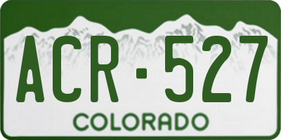 CO license plate ACR527