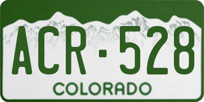 CO license plate ACR528