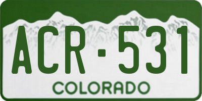 CO license plate ACR531