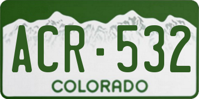 CO license plate ACR532