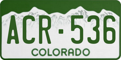 CO license plate ACR536