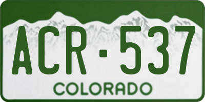 CO license plate ACR537