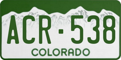 CO license plate ACR538