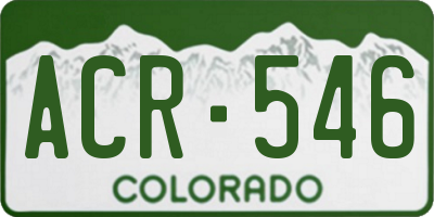 CO license plate ACR546