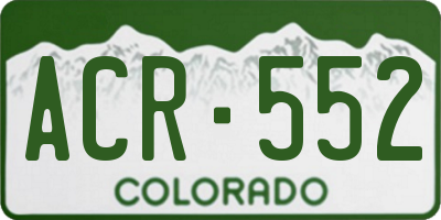 CO license plate ACR552