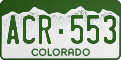 CO license plate ACR553