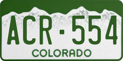 CO license plate ACR554