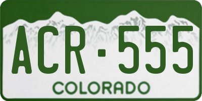 CO license plate ACR555