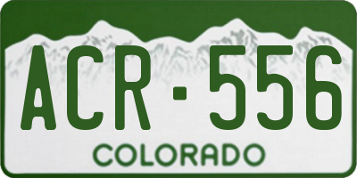 CO license plate ACR556