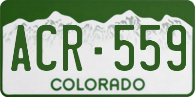 CO license plate ACR559