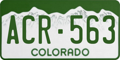 CO license plate ACR563