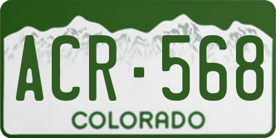 CO license plate ACR568
