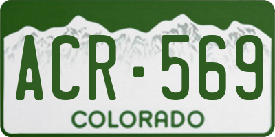 CO license plate ACR569