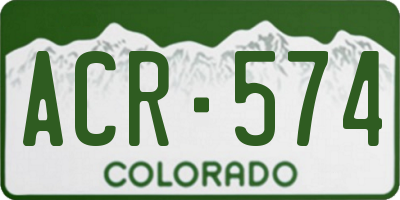 CO license plate ACR574