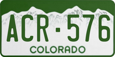 CO license plate ACR576