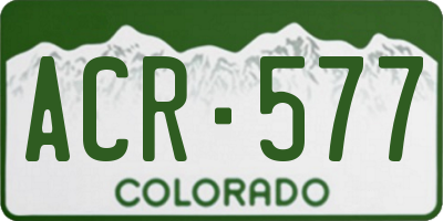 CO license plate ACR577