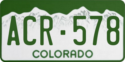 CO license plate ACR578
