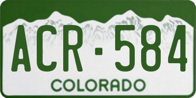 CO license plate ACR584