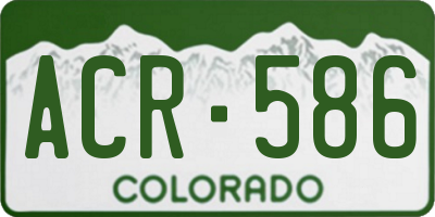 CO license plate ACR586