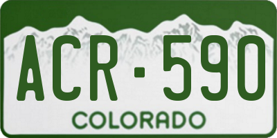 CO license plate ACR590