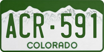 CO license plate ACR591