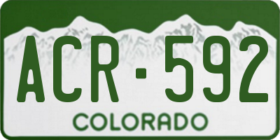 CO license plate ACR592