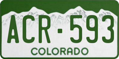 CO license plate ACR593