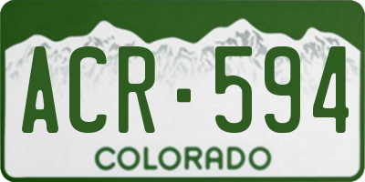 CO license plate ACR594