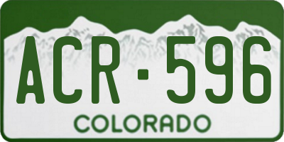 CO license plate ACR596
