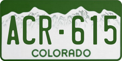 CO license plate ACR615