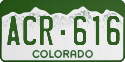 CO license plate ACR616