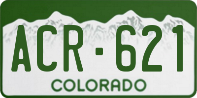 CO license plate ACR621