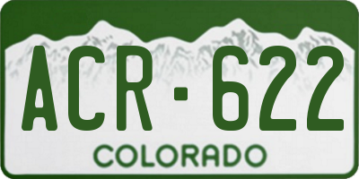CO license plate ACR622